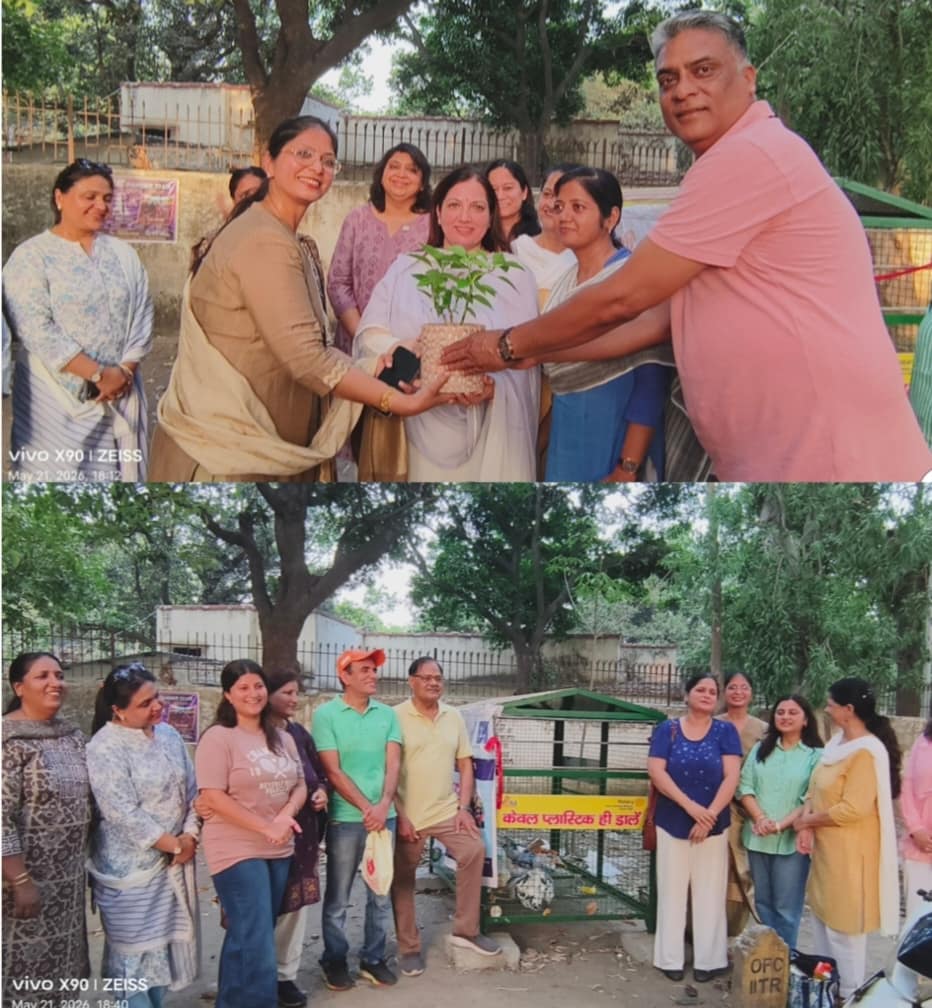 माननीय कैबिनेट मंत्री प्रदीप बत्रा की पत्नी ने फीता  काट कर उद्घाटन,रोटरी क्लब की अनोखी पहल: लगाया गया प्लास्टिक कचरा संग्रह गेज, स्वच्छता का दिया संदेश